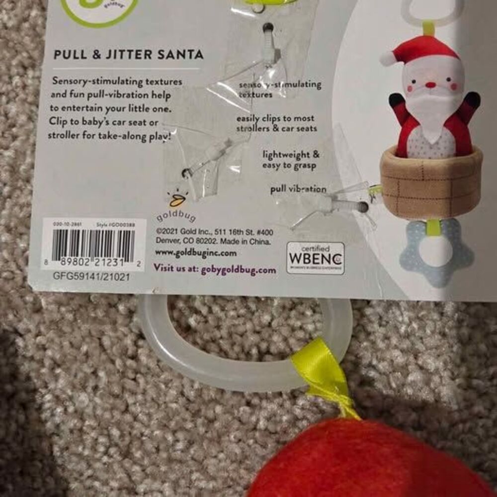 Baby holiday hat & bootie set, santa toy - Picture 6 of 6